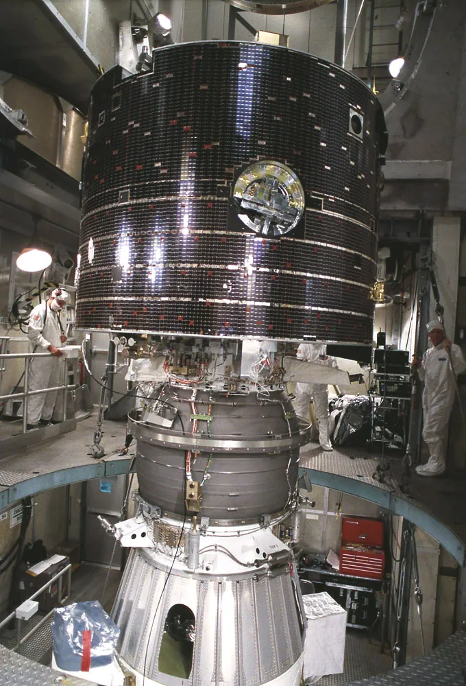 GEOTAIL on the third stage of its Delta rocket