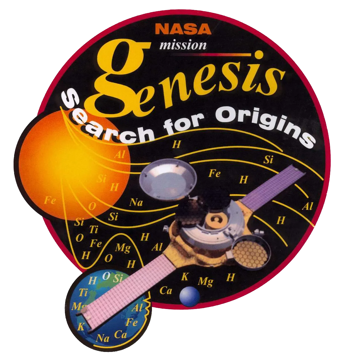 Official mission insignia of the Genesis mission.