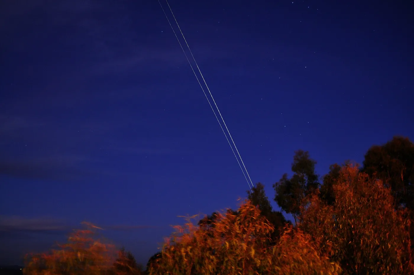 ISS and Atlantis over Australia during the final hours of
