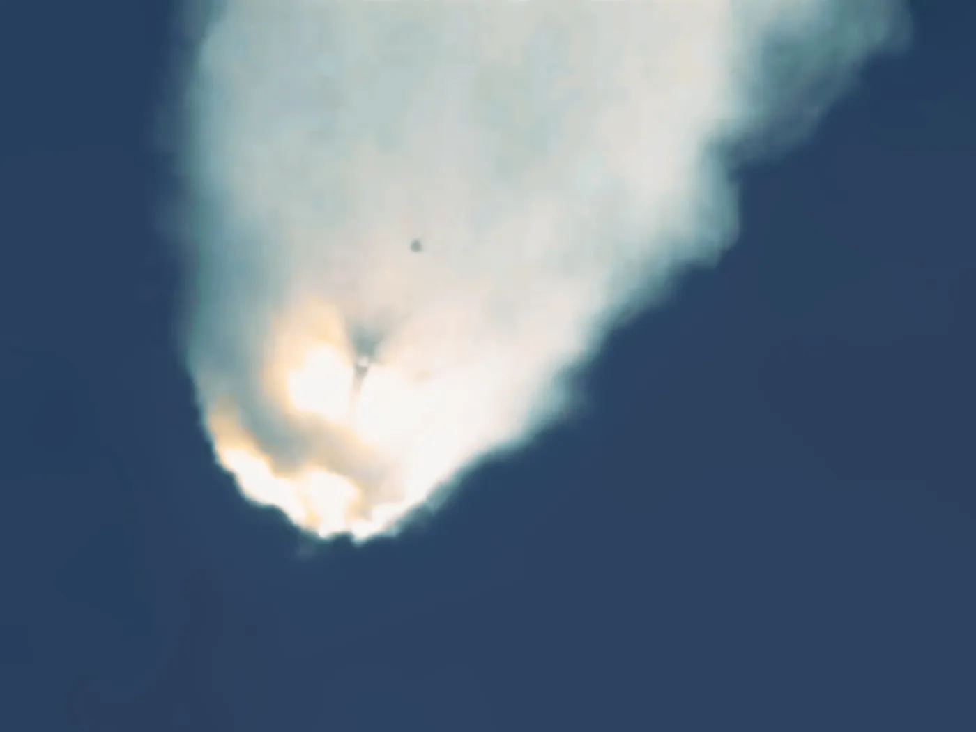 SpaceX rocket explodes two minutes, nineteen seconds after launch from Cape Canaveral Air Station, Florida