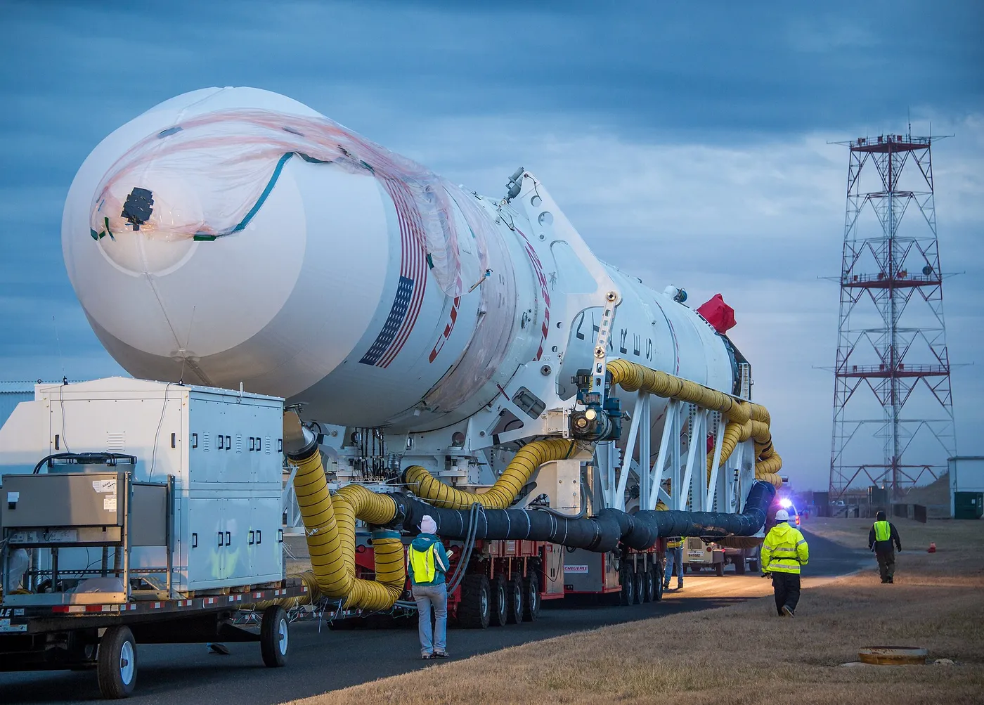 20140105 Antares CRS Orb 1 rocket rollout