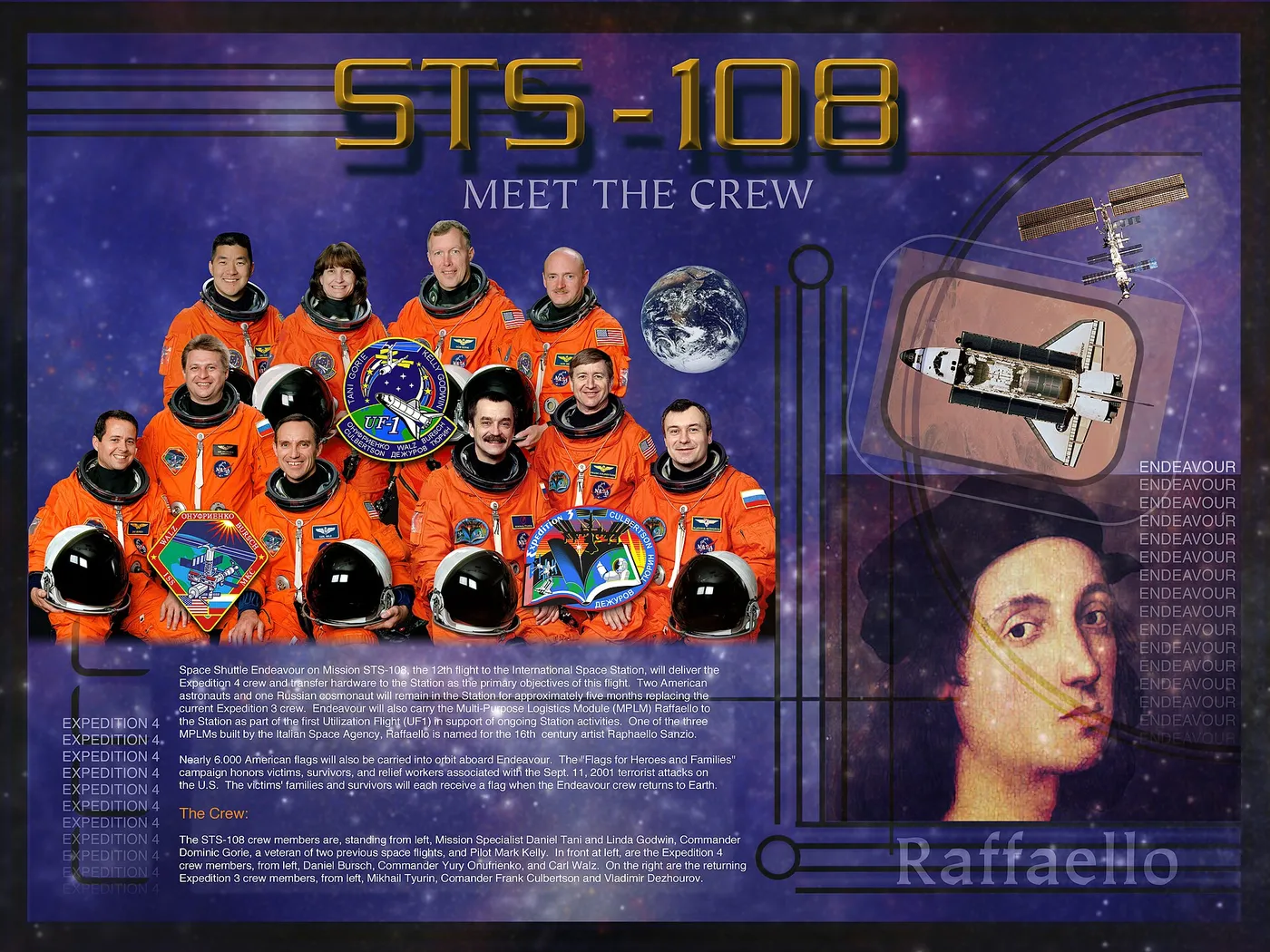 STS-108 NASA Space Flight Awareness mission poster