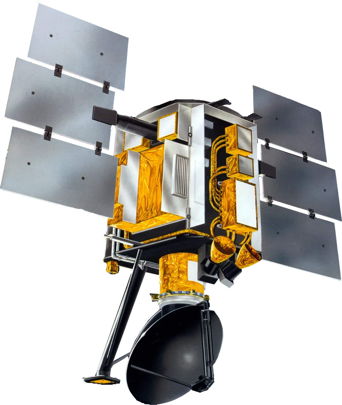 Image of the QuikSCAT spacecraft with transparent background.