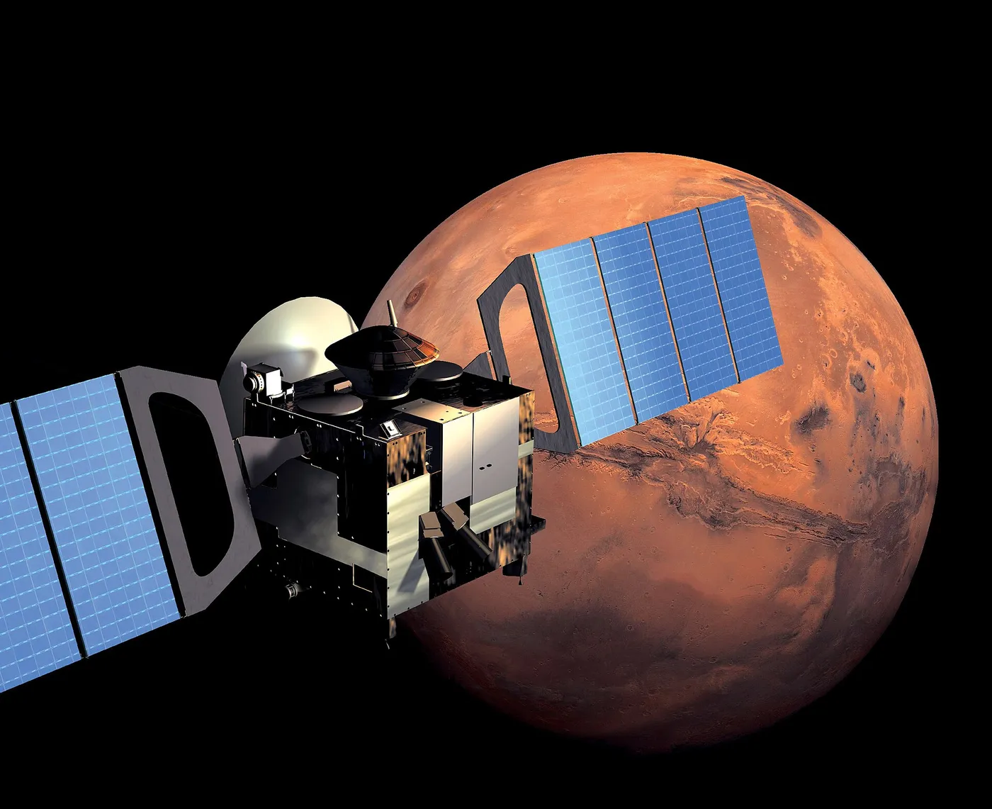 Artist's impression of ESA's Mars Express.