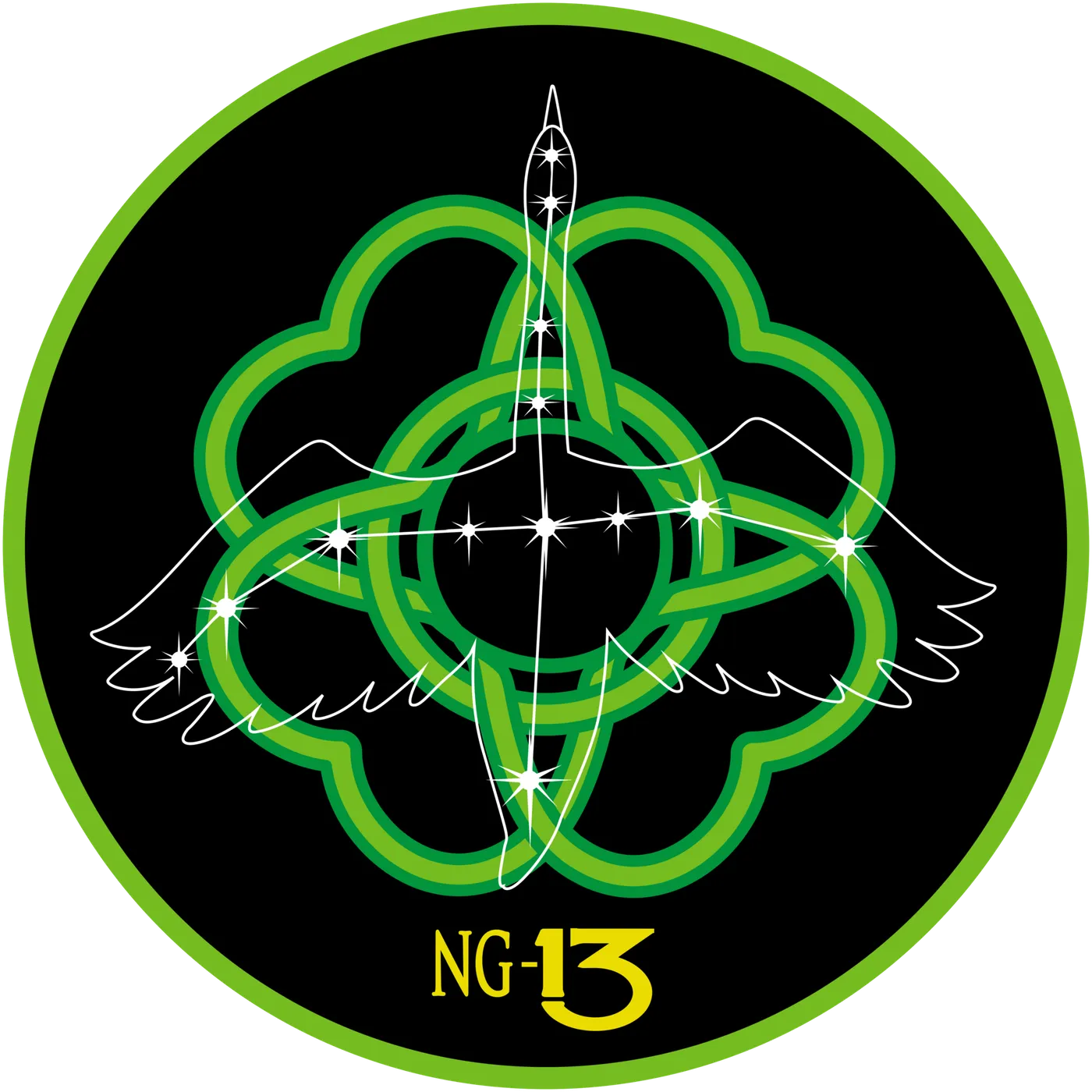 NASA logo for Northrop Grumman's NG-13 Cygnus, the second Commercial Resupply Services (CRS)-2 mission
