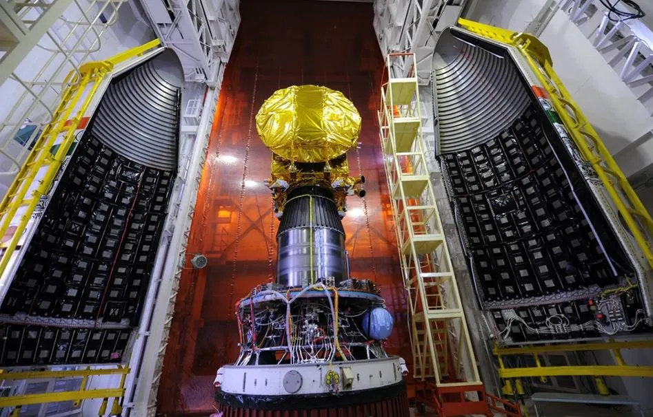 Mars Orbiter Mission before encapsulation.