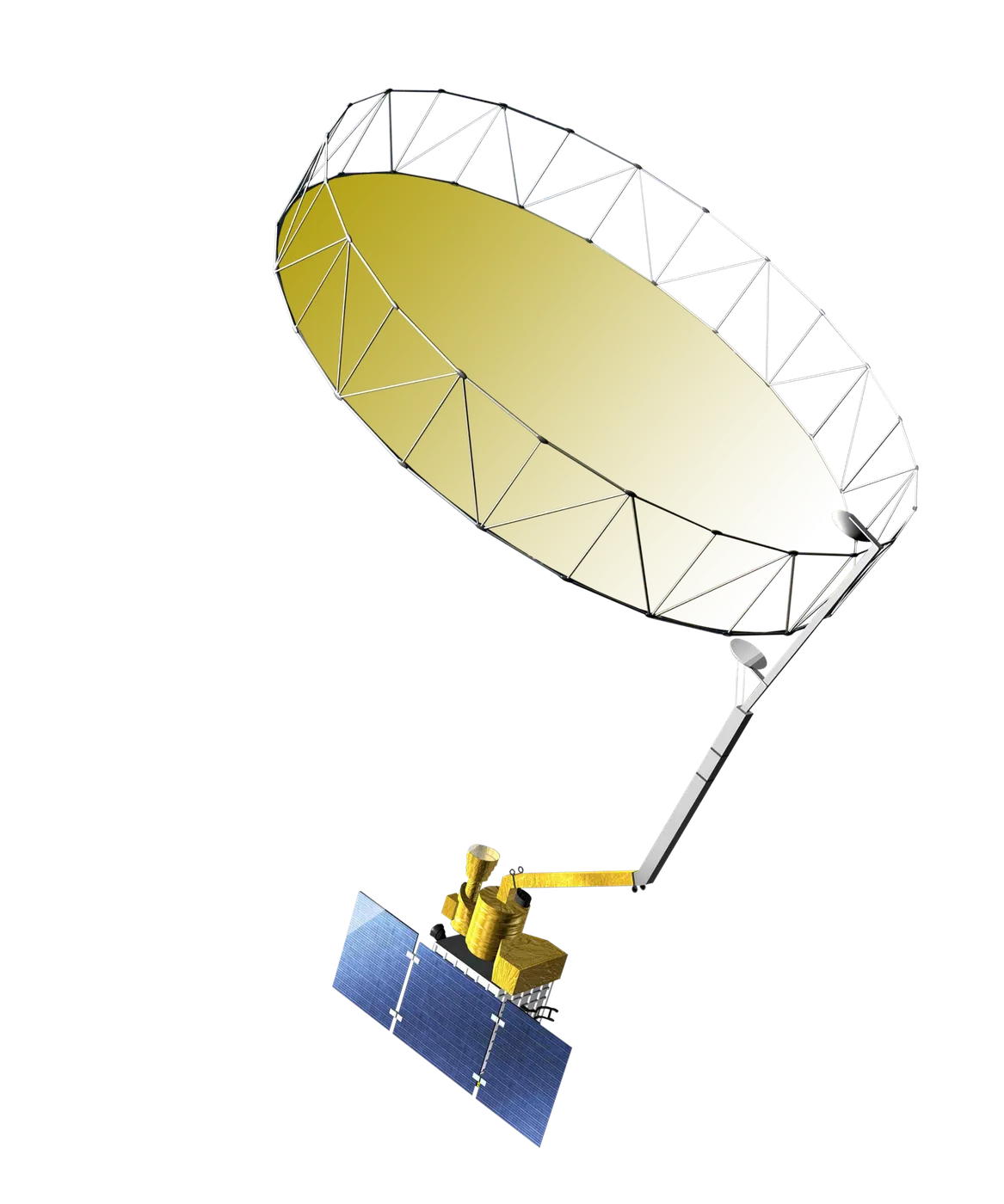 Image of the Soil Moisture Active Passive spacecraft with transparent background.