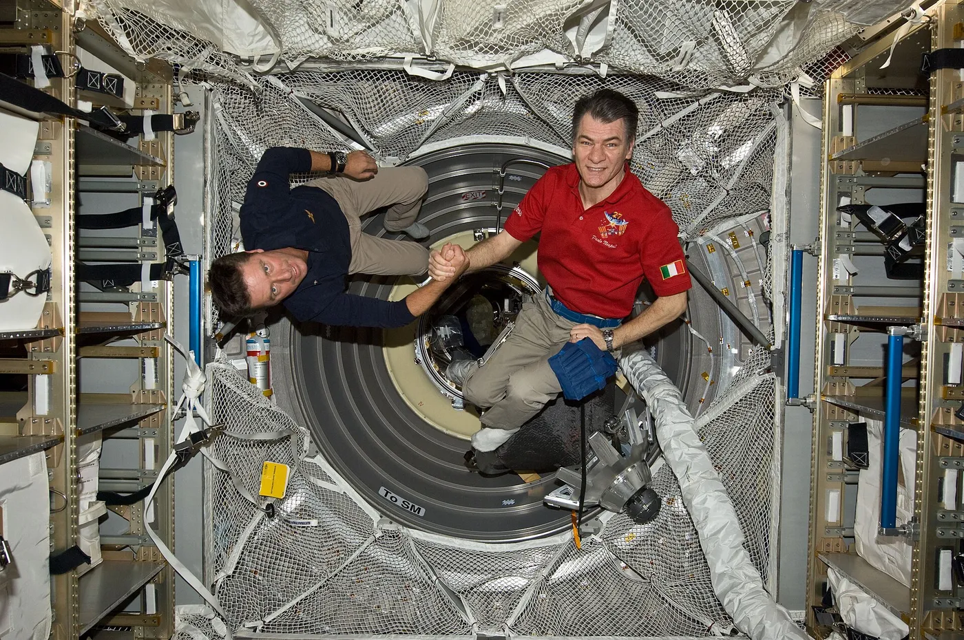 ISS 27 Paolo Nespoli and Roberto Vittori in the ATV