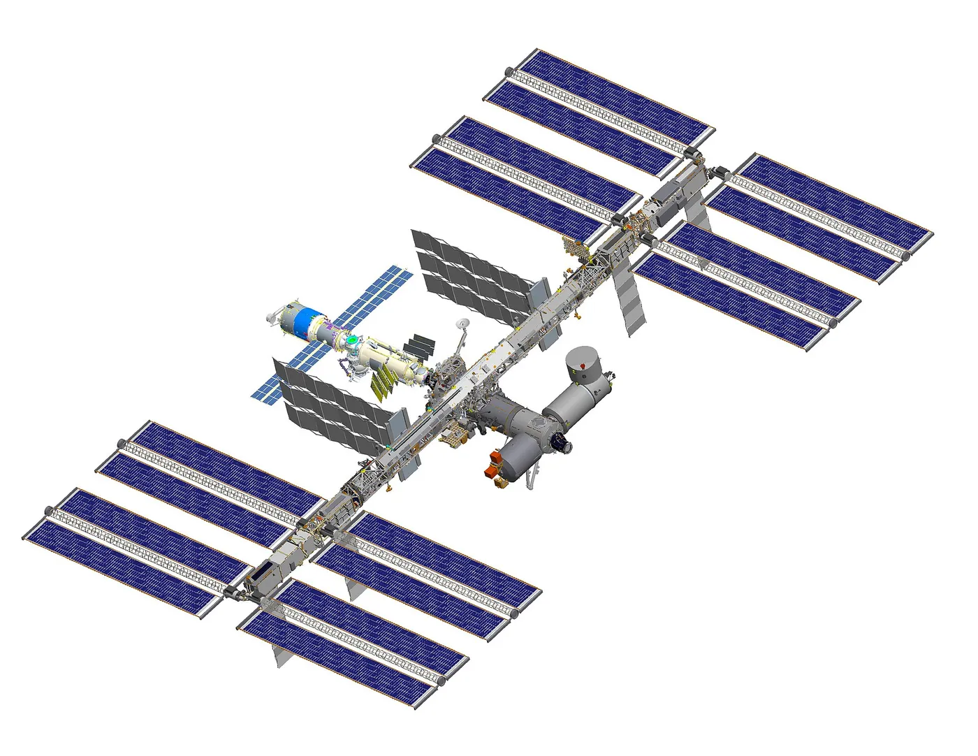 JSC2006-E-33316 (August 2006) --- Computer-generated artist's rendering of the International Space Station after flight STS-119/15A.