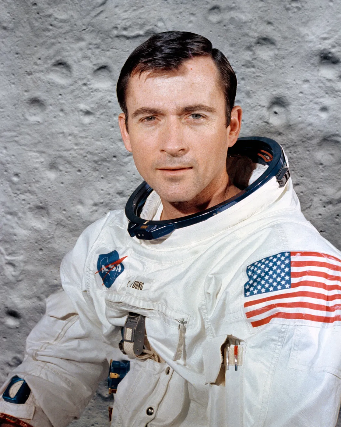 S69-32616 (April 1969) - Astronaut John W. Young, prime crew command module pilot of the Apollo 10 lunar orbit mission.