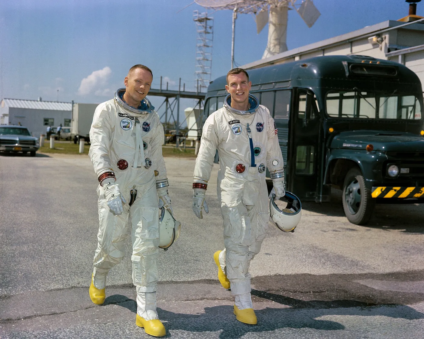 Astronauts Neil A. Armstrong , command pilot, and David R. Scott, pilot, the Gemini 8 prime crew