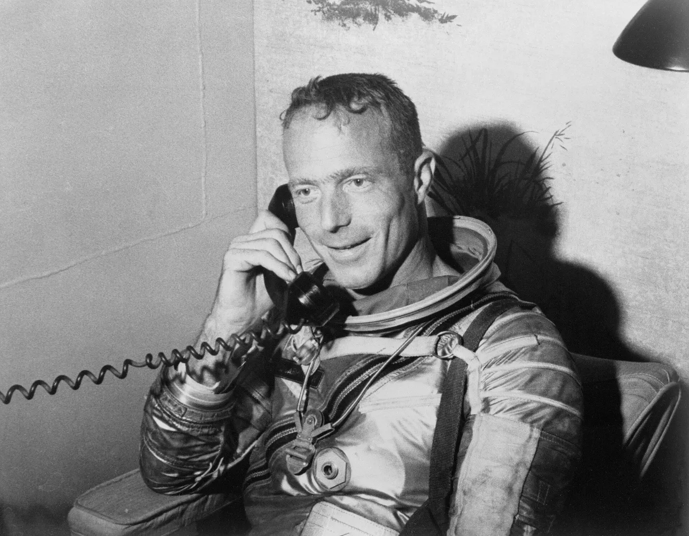 Scott Carpenter on phone with JFK