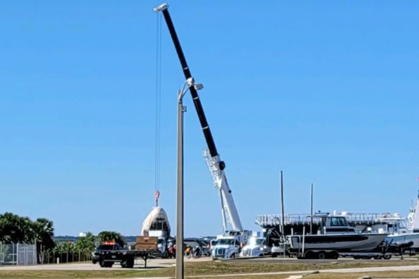 Dormant since the NASA Shuttle Program, Hangar AF Wharf reactivates with retrieval of CRS 26 capsule
