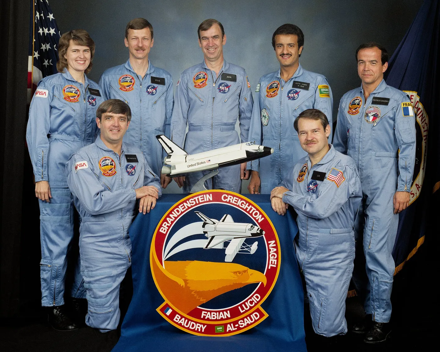 Portrait of STS 51 G crew