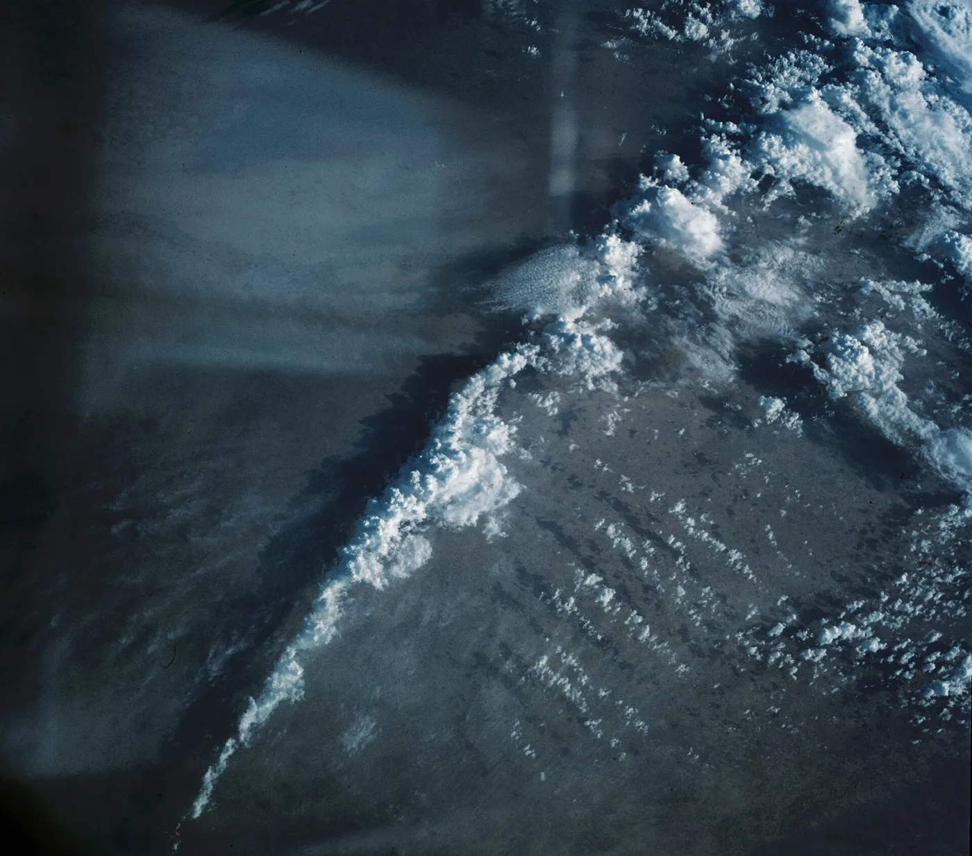 The Great Indian Desert, located west of New Delhi, India, as photographed from the Mercury-Atlas 9 (MA-9) capsule by astronaut L. Gordon Cooper Jr.,…