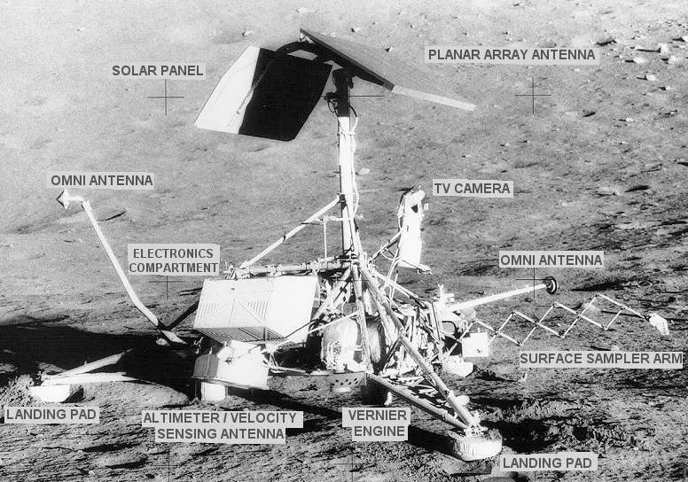 Surveyor lunar lander diagram (NASA)
