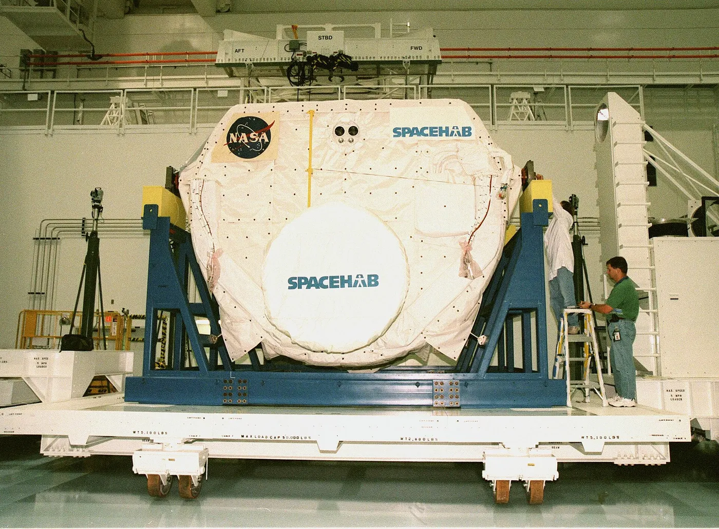 Spacehab Single Module in Space Station Processing Facility for STS 95