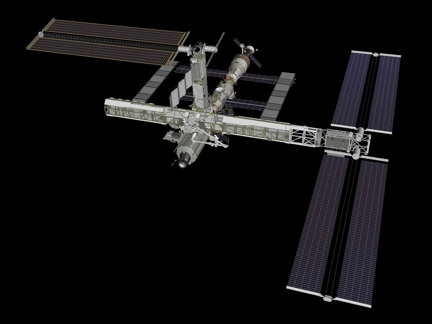 JSC2006-E-38950 (August 2006) --- Computer generated graphic of the International Space Station configuration after STS-116/12A.1 with the addition…