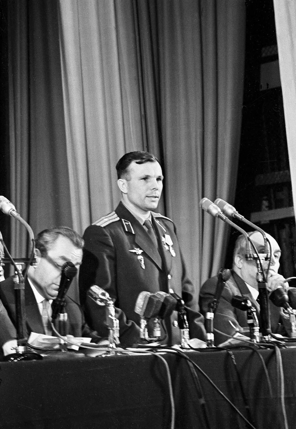 Gagarin's return, 15 April 1961