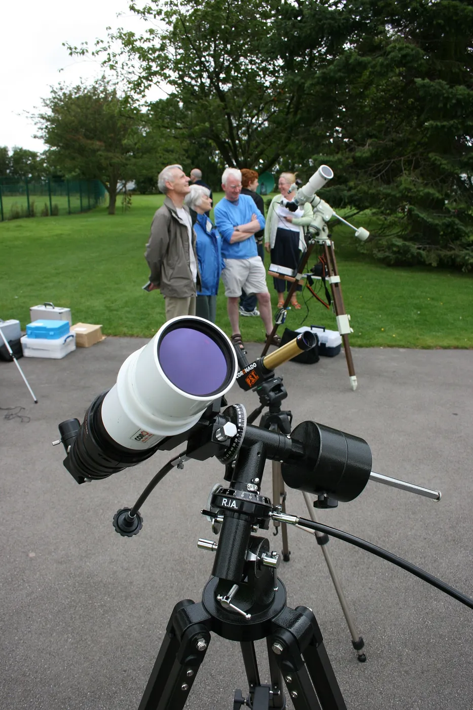 Solar telescopes at Jodrell Bank Observatory during the Solar eclipse of August 1, 2008