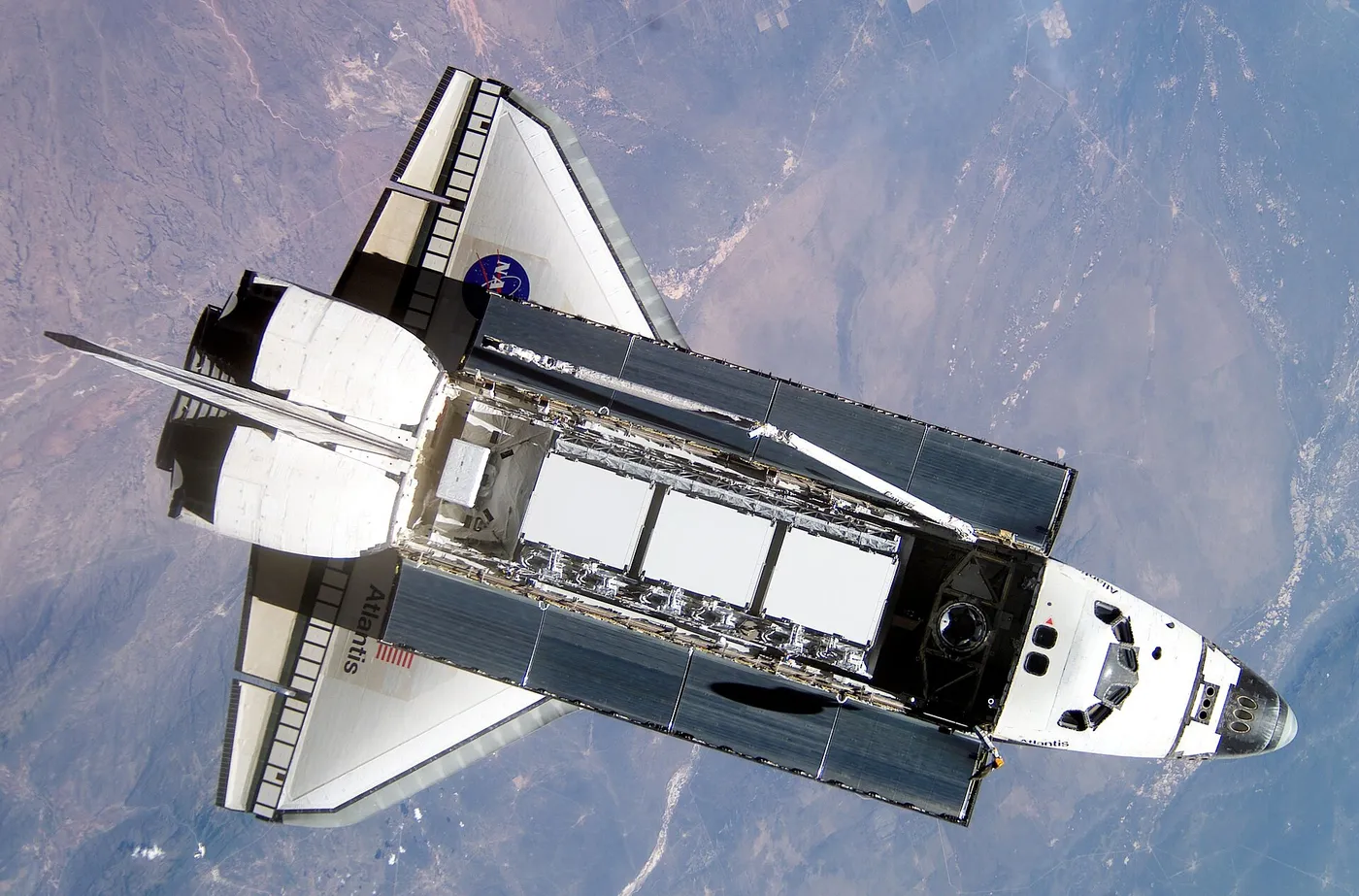 Atlantis carrying S1 truss