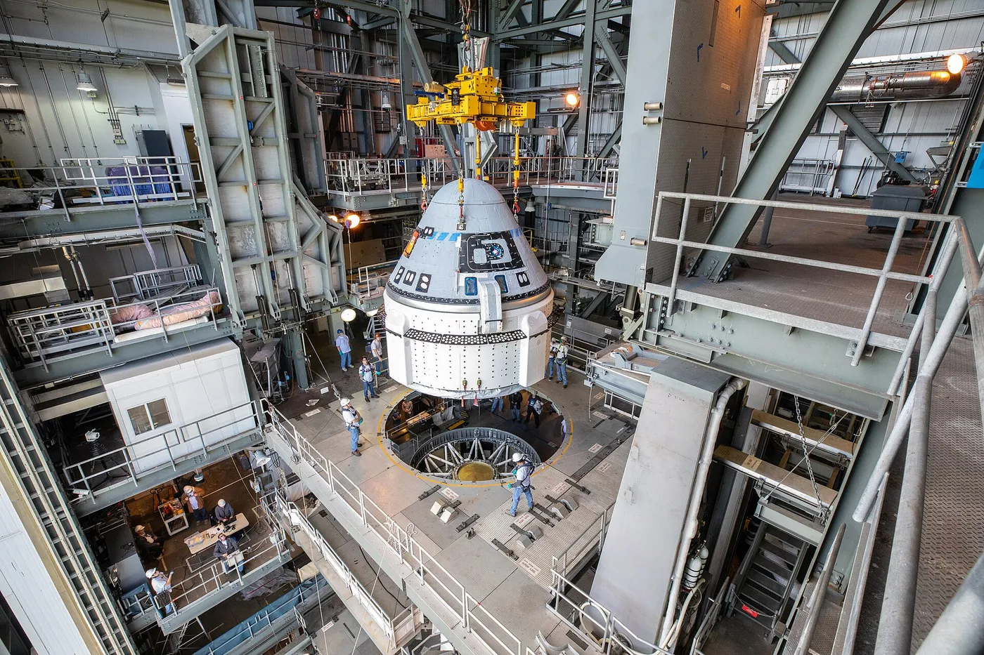 CST 100 Starliner integration with Atlas V for Orbital Flight Test
