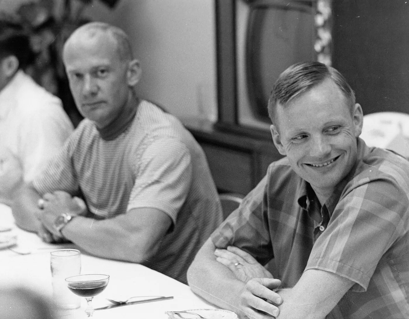 Aldrin and Armstrong, the night before launch