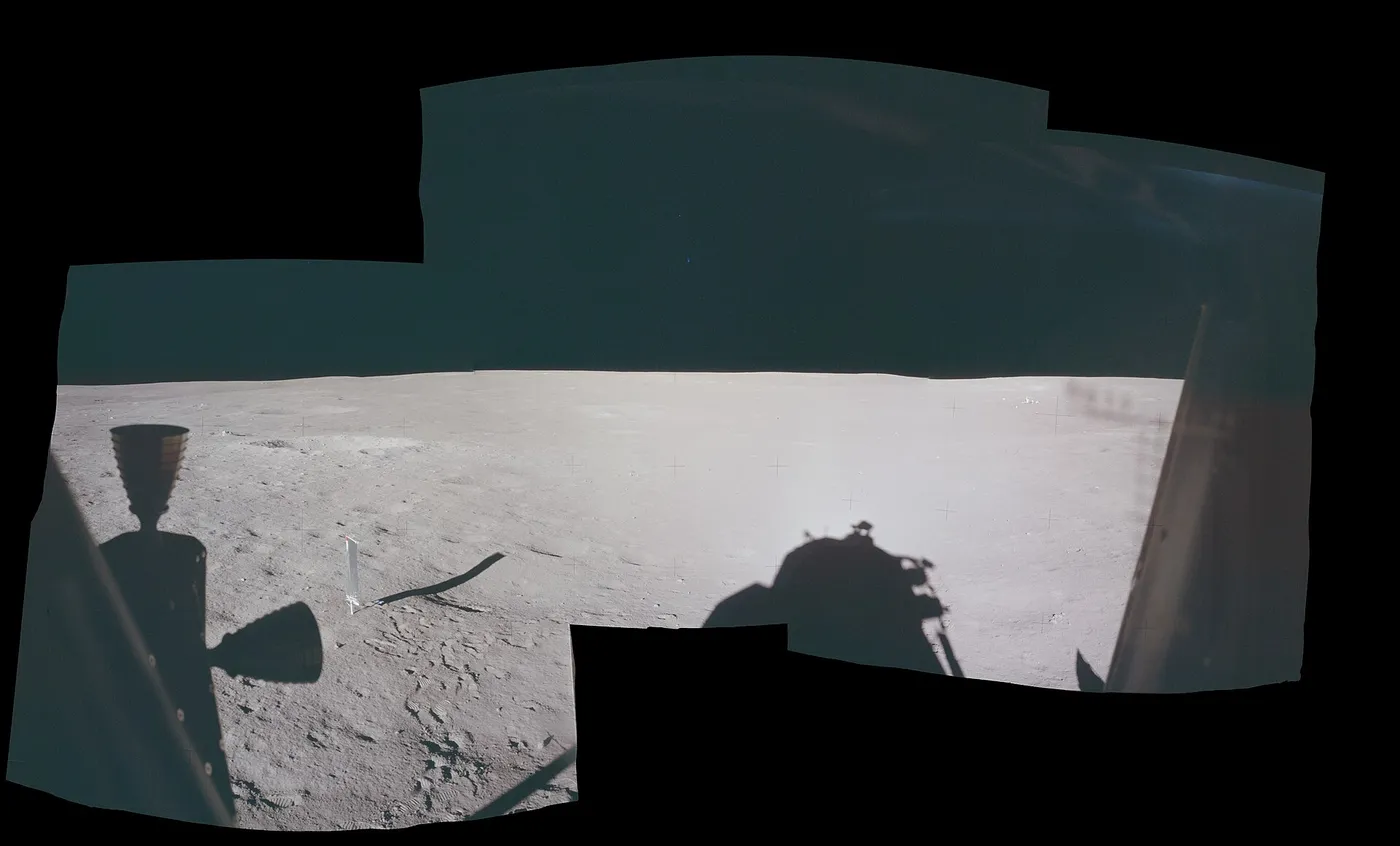 Apollo 14 - Post-EVA-1 CDR Window Pan - Taken by Alan Shepherd - Images AS14-66-9317-9322