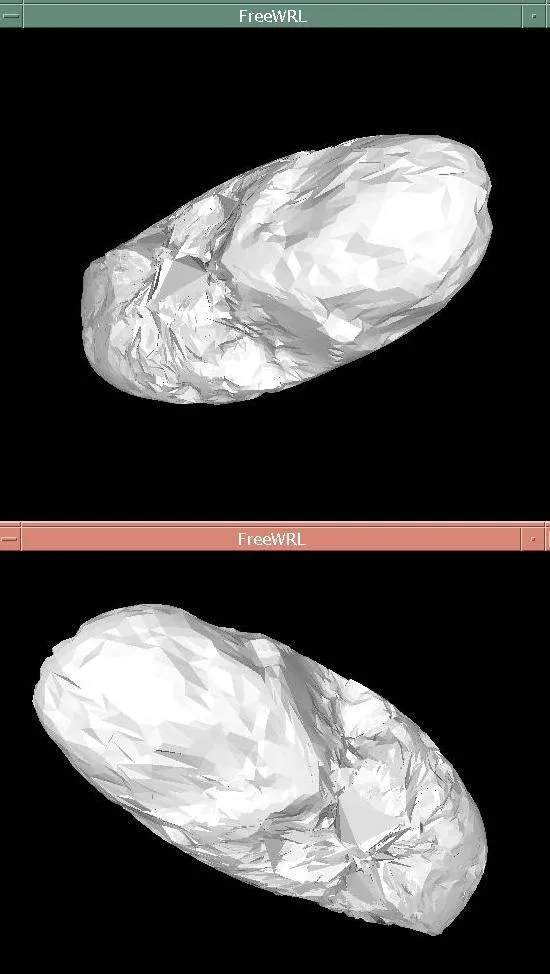3D model of Asteroid 433 Eros generated with data from the Near Earth Asteroid (NEAR), X-ray and Gamma-ray Spectrometer (XGRS) using Christine's…