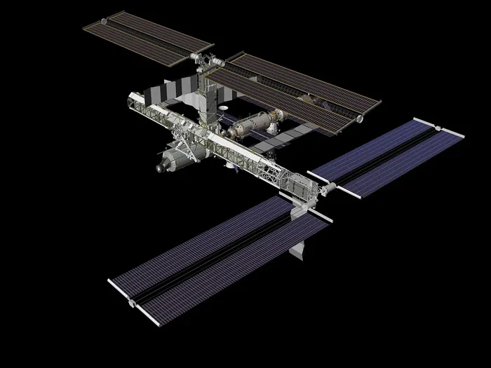JSC2006-E-38949 (August 2006) --- Computer generated graphic of the International Space Station configuration after STS-115/12A with the addition of…