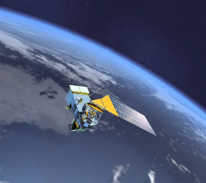 Artist's conception of NPOESS, NOAA Polar-orbiting Operational Environmental Satelllite System, the next generation of low earth orbiting…