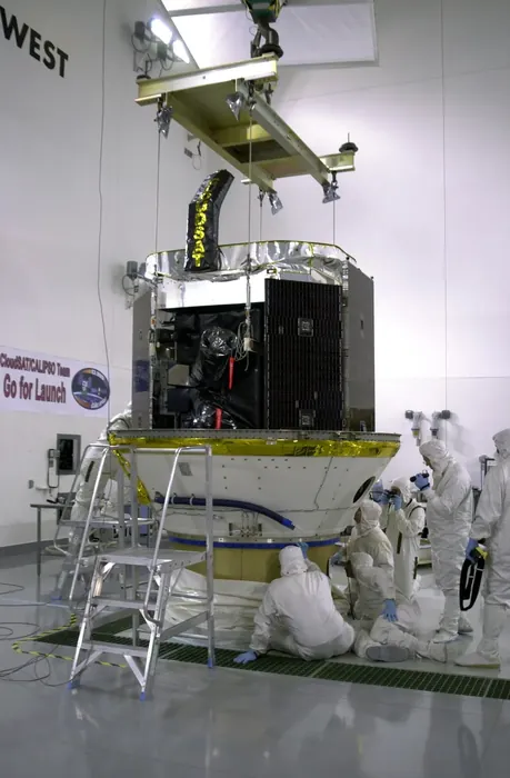 CloudSat in the lower part of the dual-payload attach fitting.