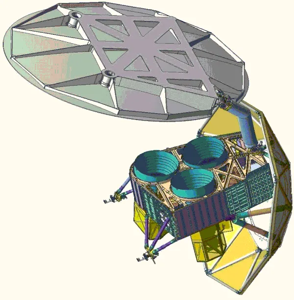 The Aquarius instrument of the Aquarius/SAC-D satellite.
