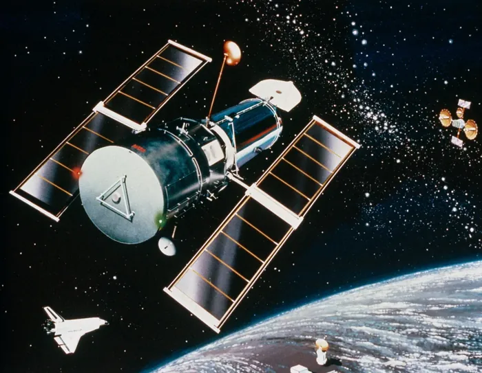 Artist concept of the Hubble Space Telescope after STS 31 deployment