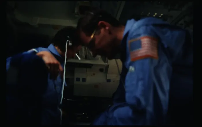 61B 18 019 STS 61B STS 61B post landing crew activities DPLA e230e3b44e81a4c5afcbe13b83d57a6a