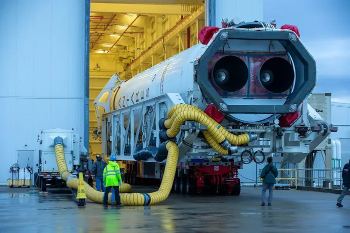 Antares Rocket Rolls Out at NASA Wallops