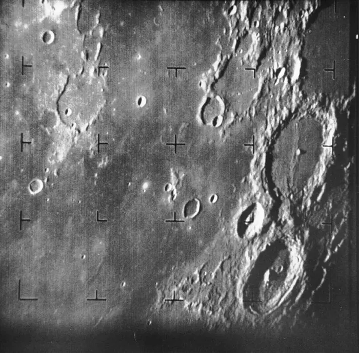 First spacecraft picture of the Moon
