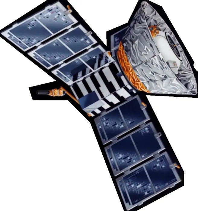Artist's concept of the Cosmic Background Explorer spacecraft.