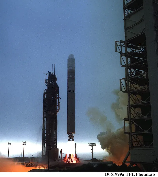 The U.S. Air Force Titan II launch carrying the QuikSCAT satellite