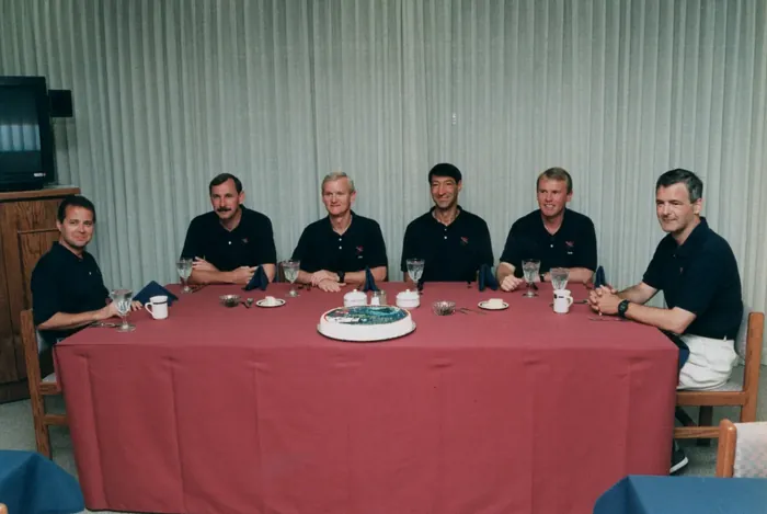 STS 77 preflight breakfast