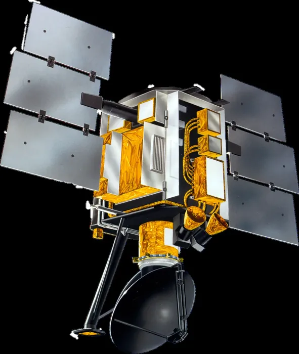 Image of the QuikSCAT spacecraft with transparent background.