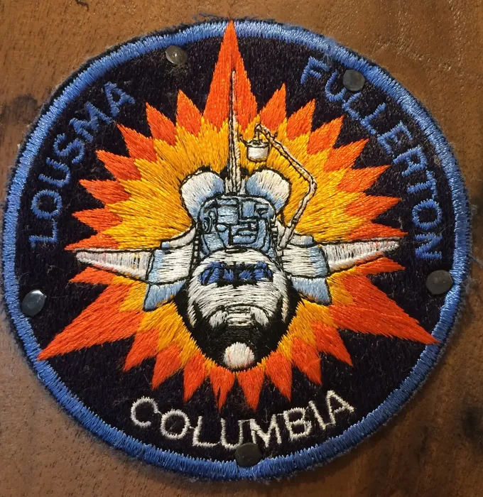 Picture of the mission patch for STS-3. This is the physical patch, not a drawing.