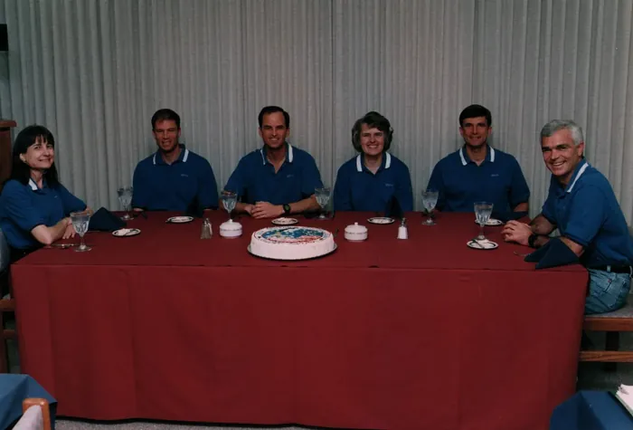 STS 76 preflight breakfast
