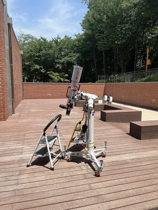 Pair of solar telescopes for observing sunspots and prominences