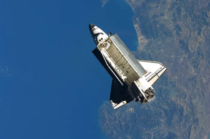 Atlantis seen over the Mediterranean Sea, near the Algerian coast