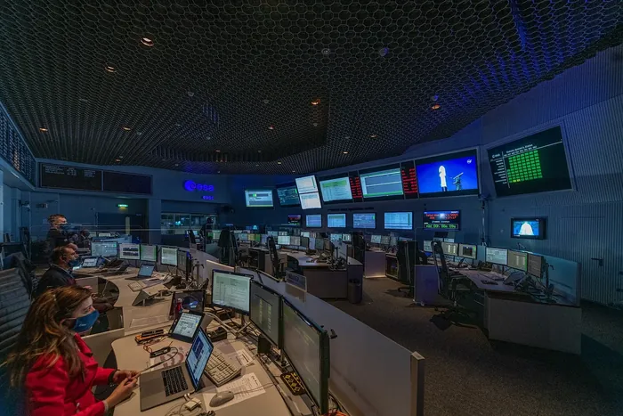 Mission Control Room waiting for the first telemetry from the Copernicus Sentinel-6 Michael Freilich spacecraft. This is used to check how well the…