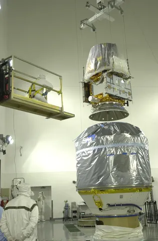 CALYPSO before it was attached to the dual-payload attach fitting with CloudSat in it.