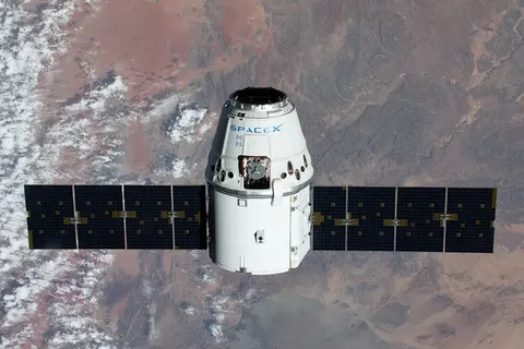 SpaceX CRS-20 mission. The SpaceX Dragon resupply ship is pictured approaching the International Space Station as both spacecraft were soaring 267…
