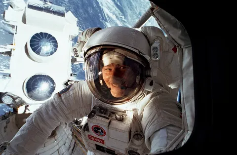 STS 37 Jerry L. Ross during EVA1