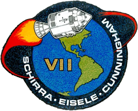 Apollo 7 Patch The official emblem of Apollo 7, the first manned Apollo space mission. The crew will consist of astronauts Walter M. Schirra Jr.,…
